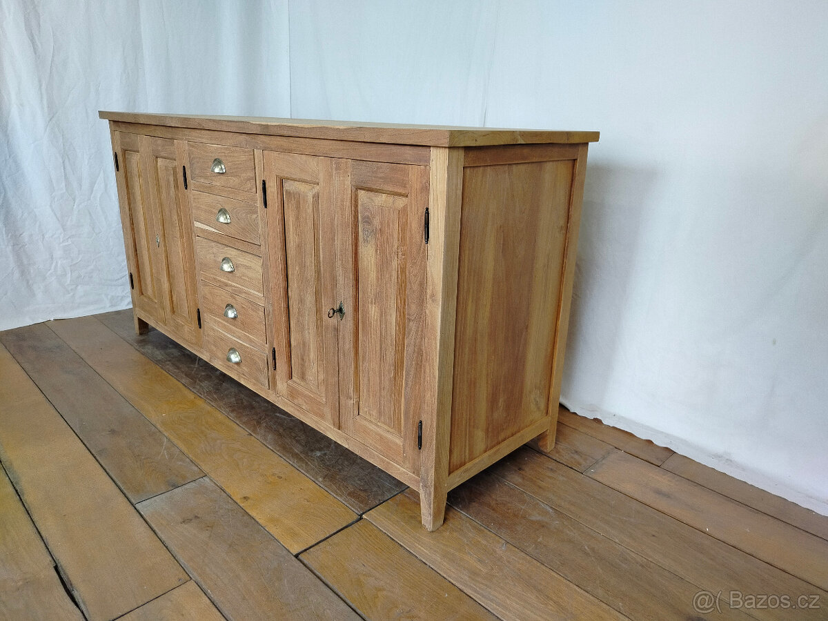 Velká masivní komoda TEAK - 3