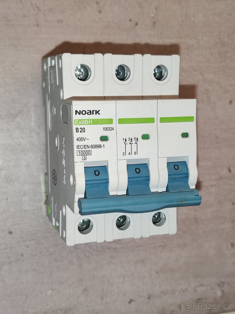 Prodám jistič 3x20A Noark Ex9BH 3P B20 10000 - 3