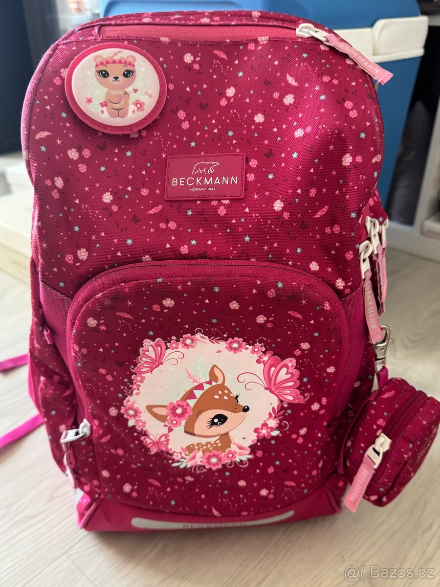 Beckmann školní aktovka/ set AIR RED FOREST DEER - 3