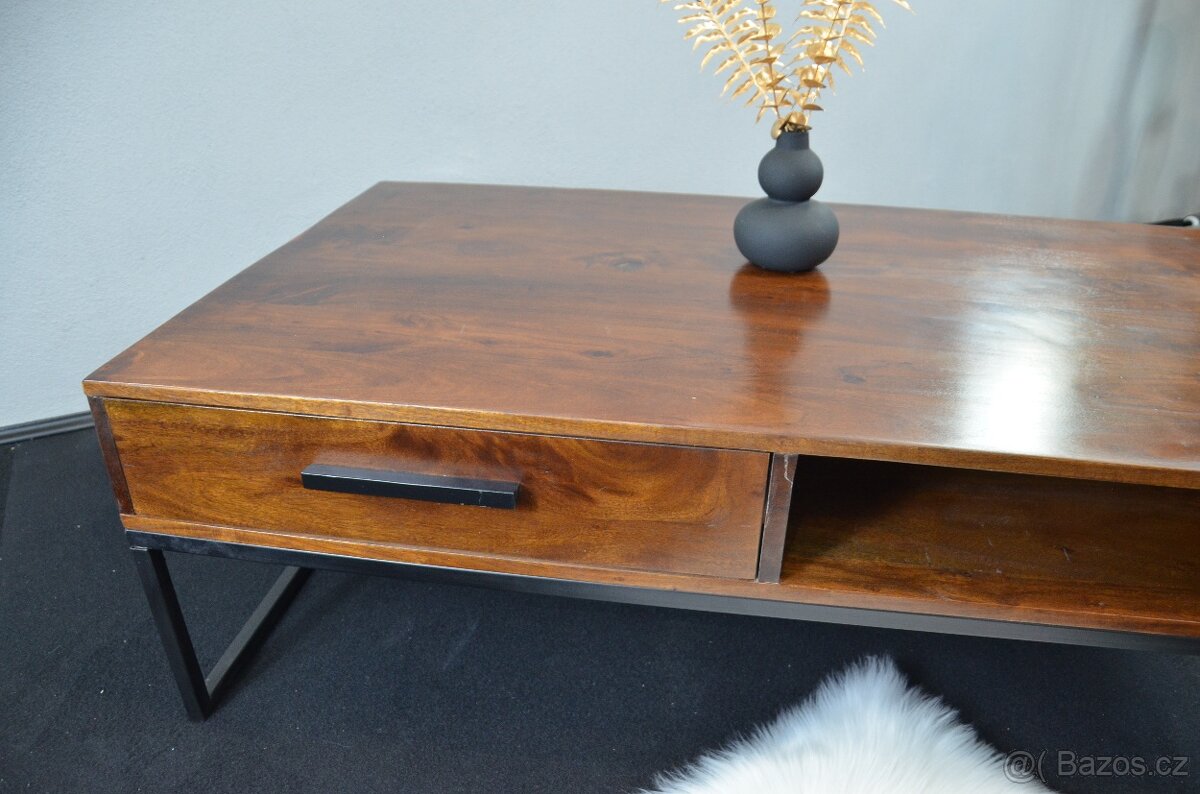 Akáciový konferenční stolek se šuplíky - 3