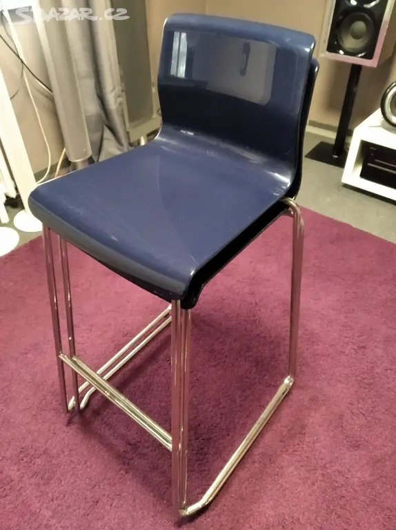 IKEA Barová stolička GLENN modrá - 3