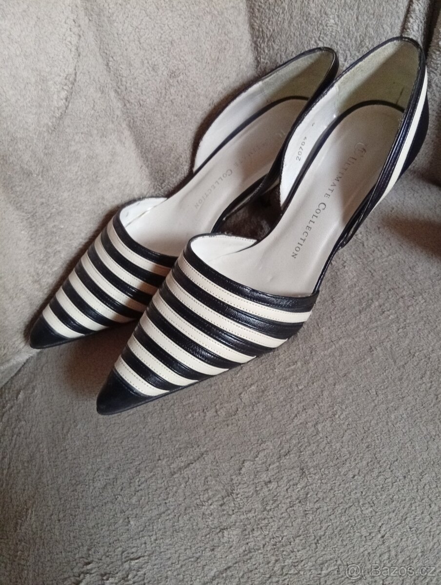 kožené lodičky vel.39/6 - 3