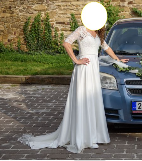 SVATEBNÍ ŠATY zn.Modeca, vel.34/36, barva Ivory - 3