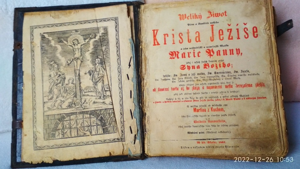 KNIHA - VELKÝ ŽÍVOT KRISTA... 168 let stará - 3