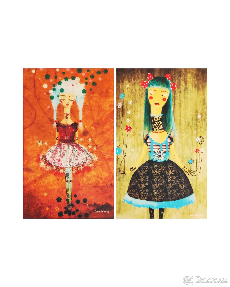 Grafiky v ALU rámu – Dětské motivy (Lucy Hudec) - 3