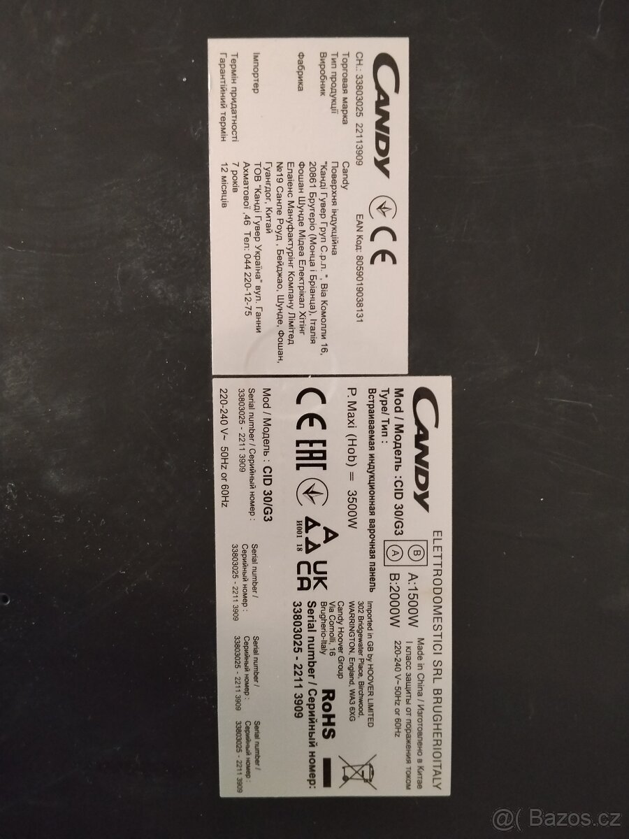 Indukční varná deska CANDY CID30/G3 - 3