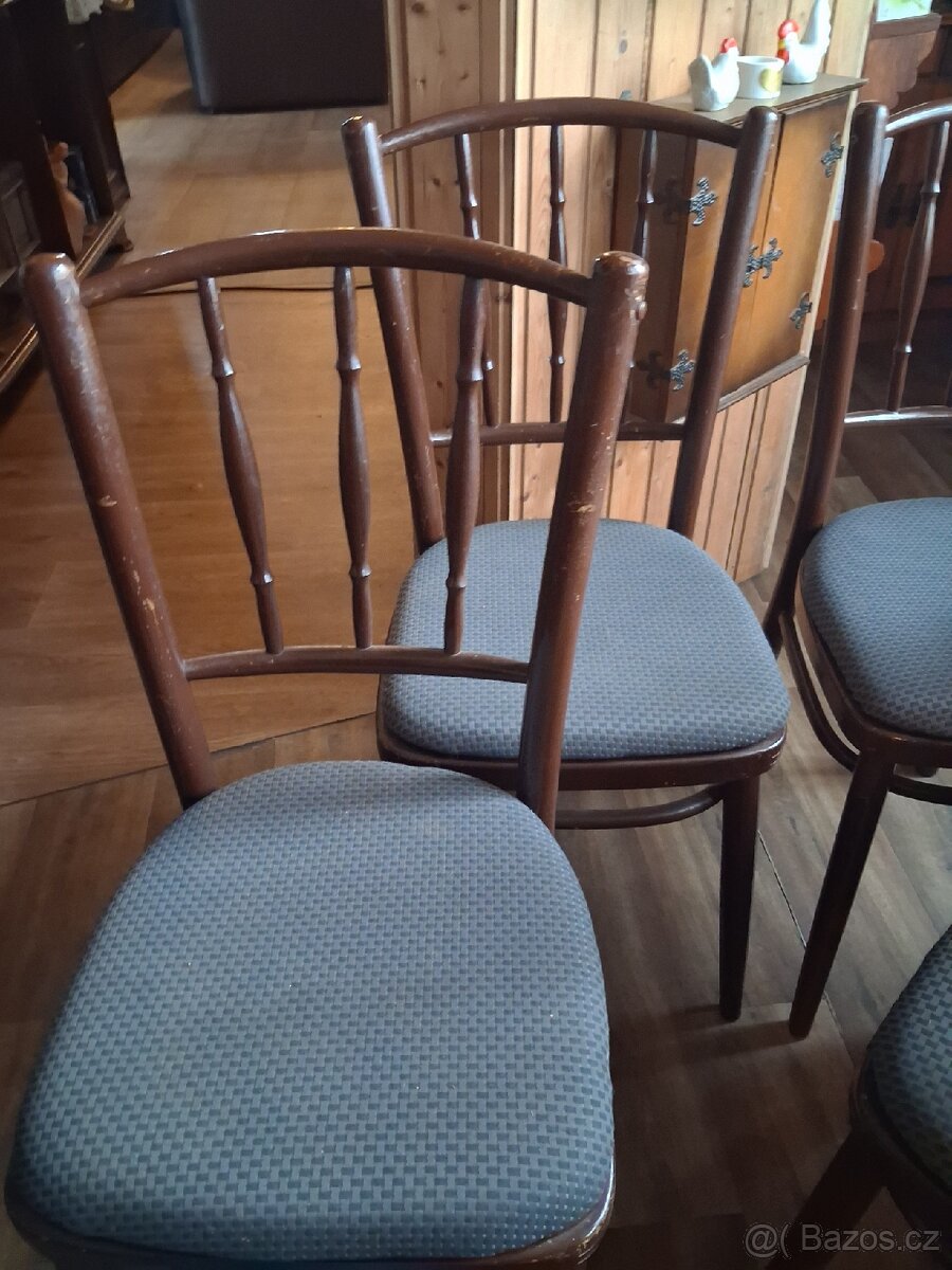 Židle chalupářské 4 kusy - 3