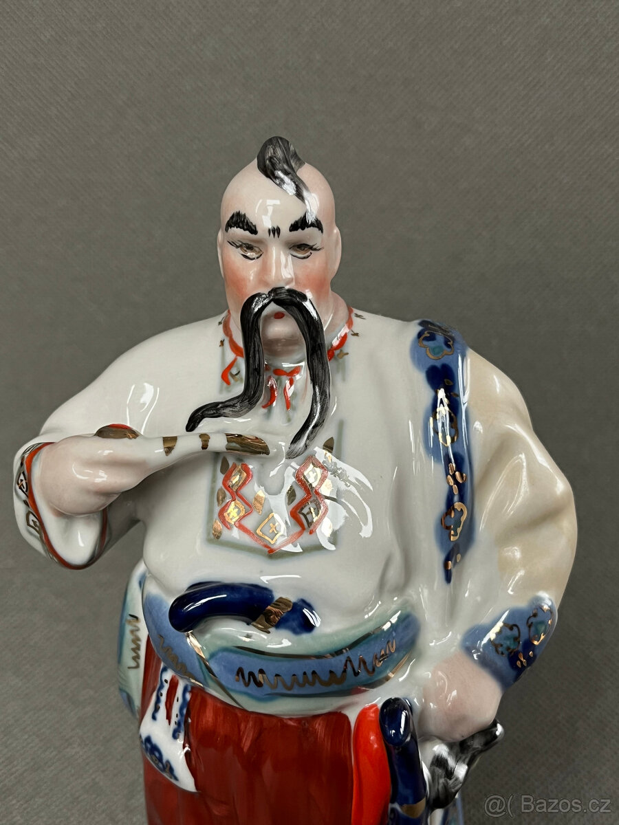 Porcelánová soška Kozák 23 cm, Polonne USSR - 3