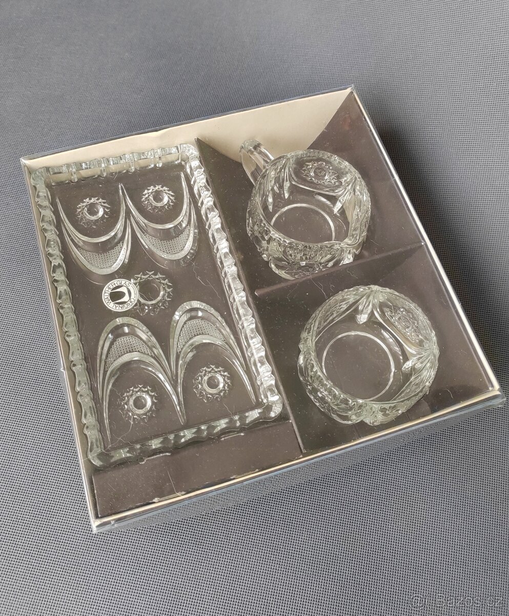 Okouzlující sada broušeného skla Original Walther Glas (1960 - 3