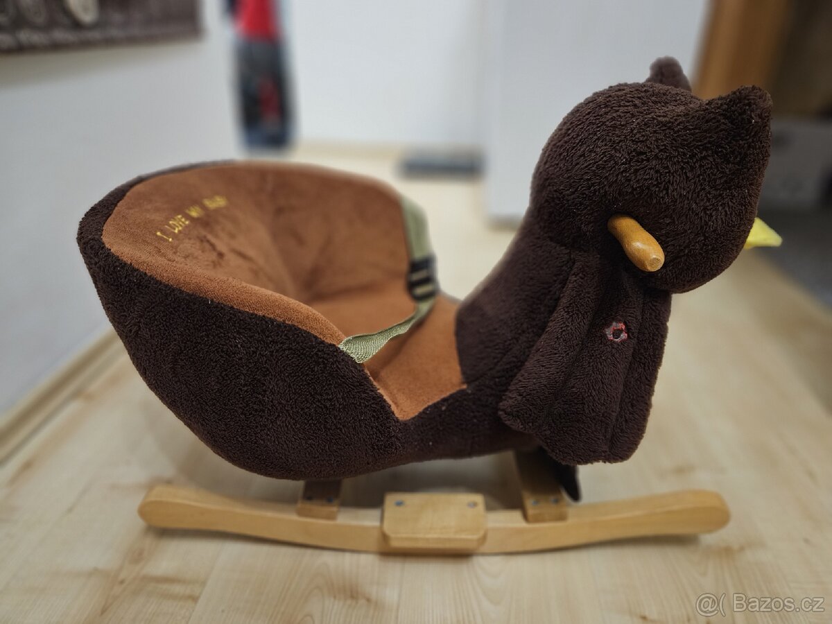 BabyGO Houpací křeslo sova hnědá - 3