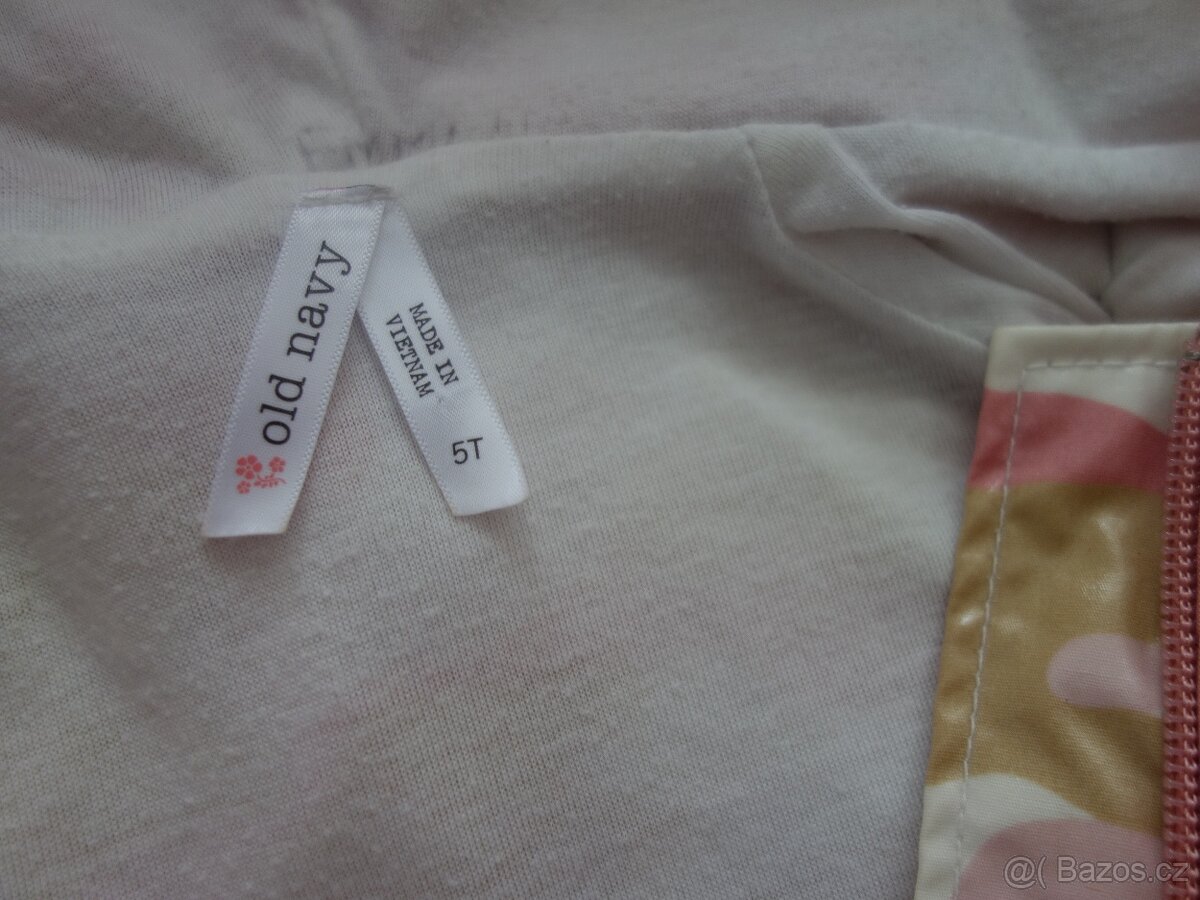 Dívčí stylová nepromokavá bunda - cca 4-6 let - 3