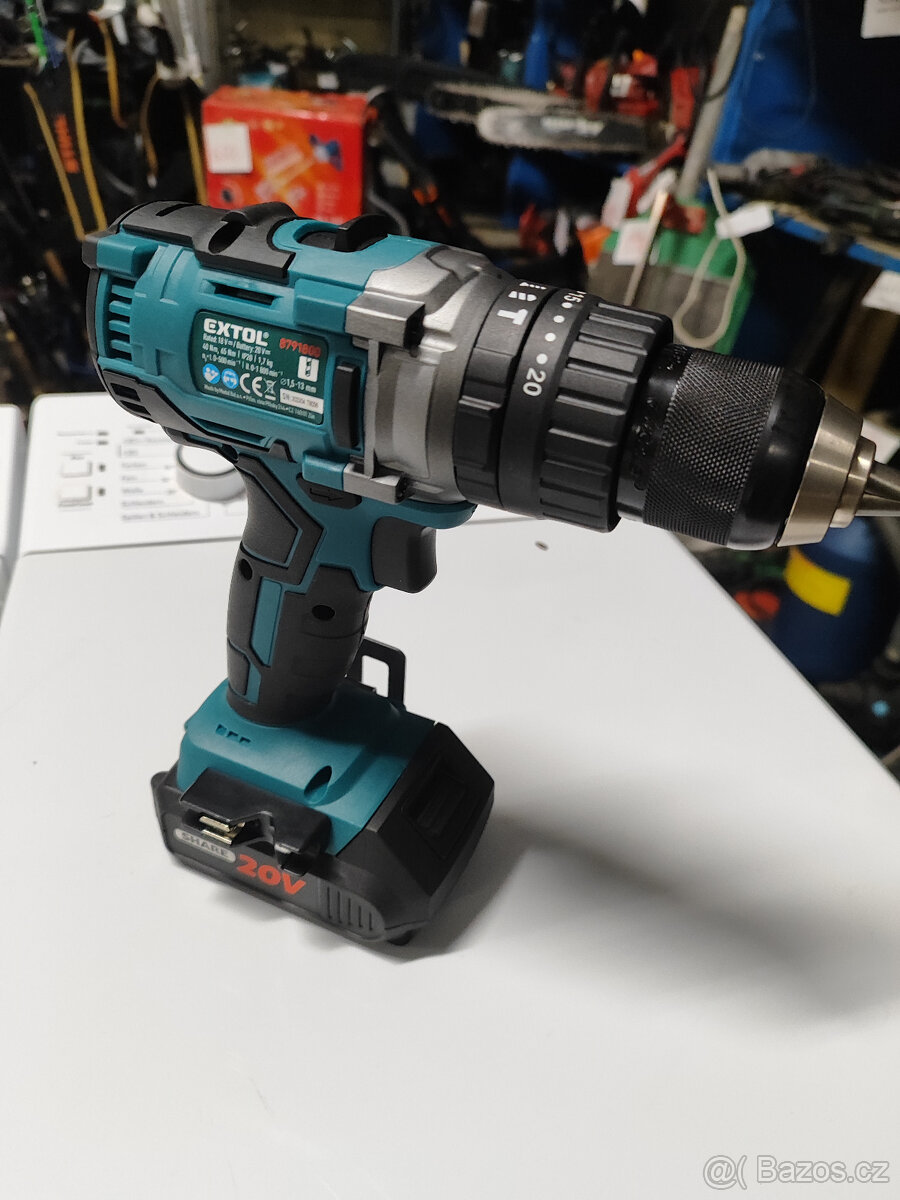 Aku vrtací šroubovák s příklepem Extol SHARE20V - 3