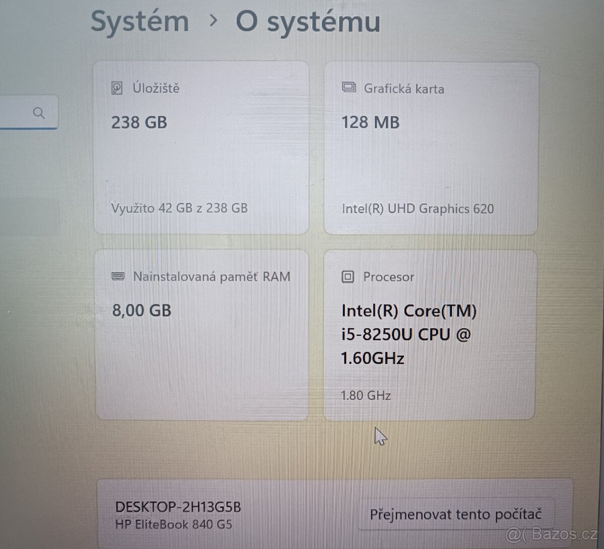HP EliteBook 840 G5, 8GB RAM, SSD Disk 240GB, Win 11 - 3