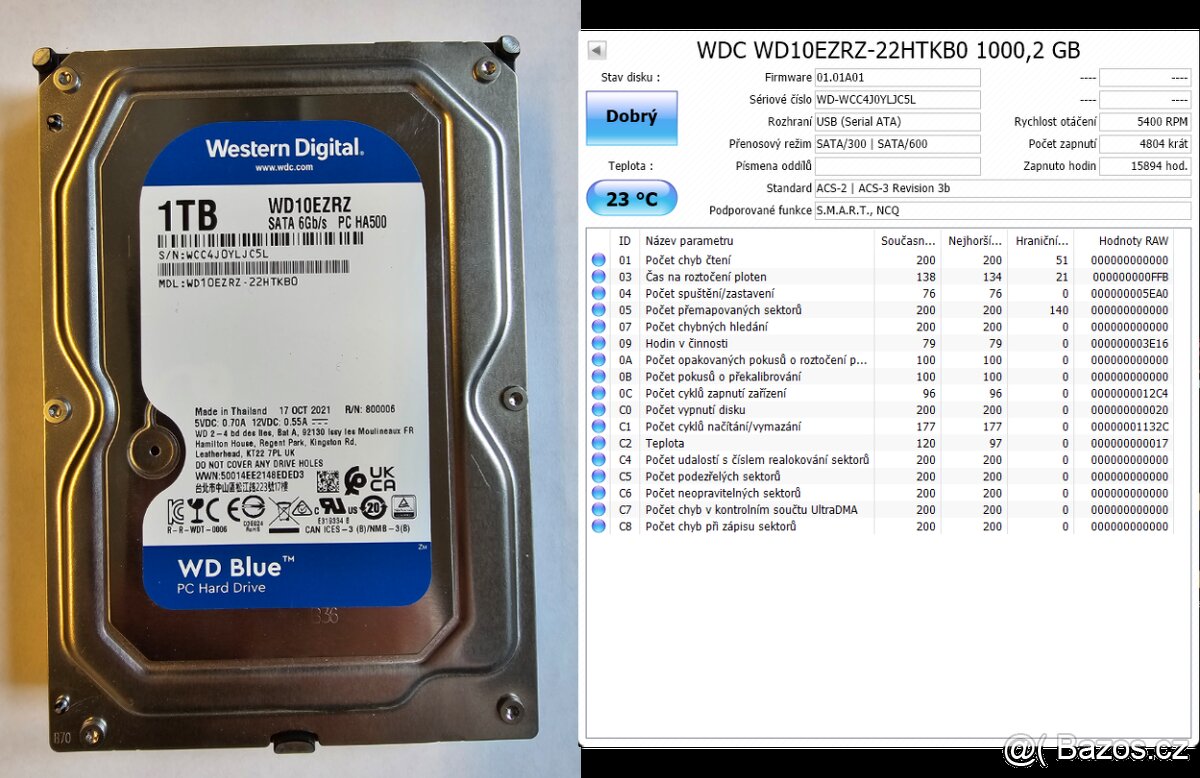 HDD WD Blue 1TB, WD10EZRZ - 3