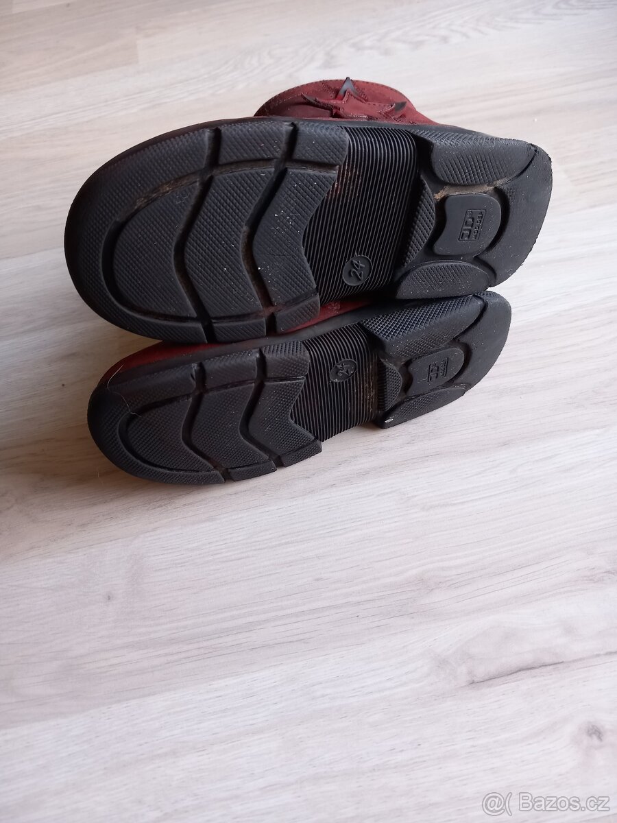 Kozačky zimní boty kožené 24 - 3