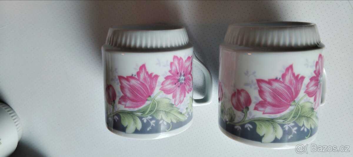 Retro sběratelské hrnky Royal Dux Bohemia Czechoslovakia - 3