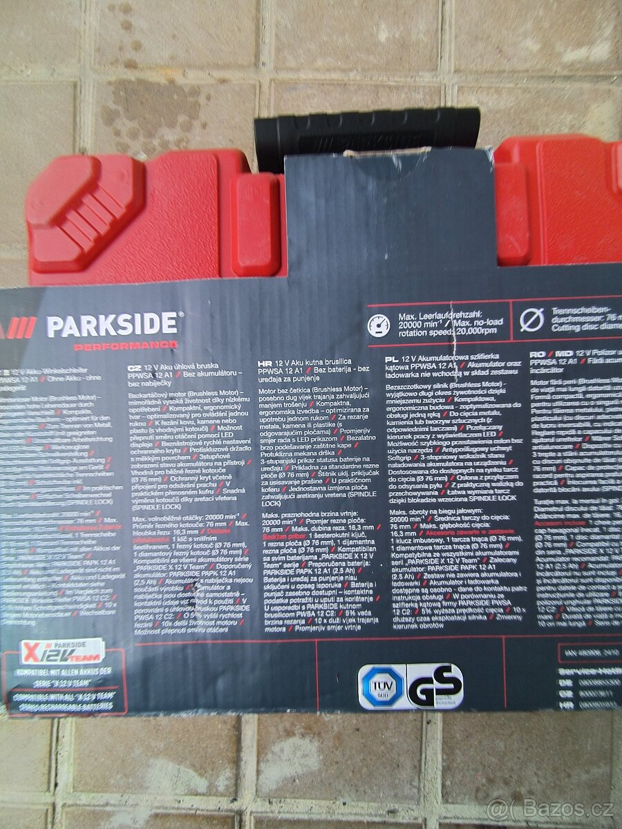 Parkside performance Aku úhlová bruska - 3