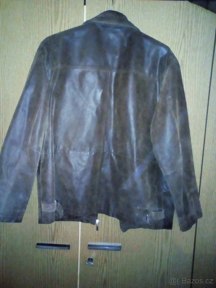 Kožená bunda John F. Gee. - Hnědá - 3