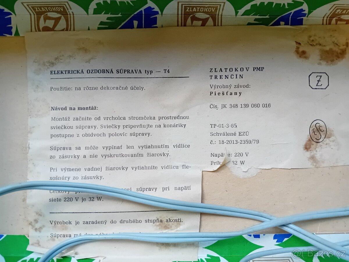 RETRO SVĚTÝLKA NA VÁNOČNÍ STROMEČEK. Závod Piešťany - 3