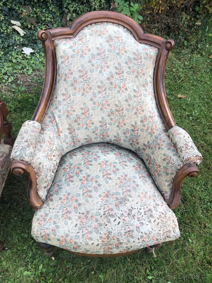 Starožitná sedací souprava (6 ks) - 3