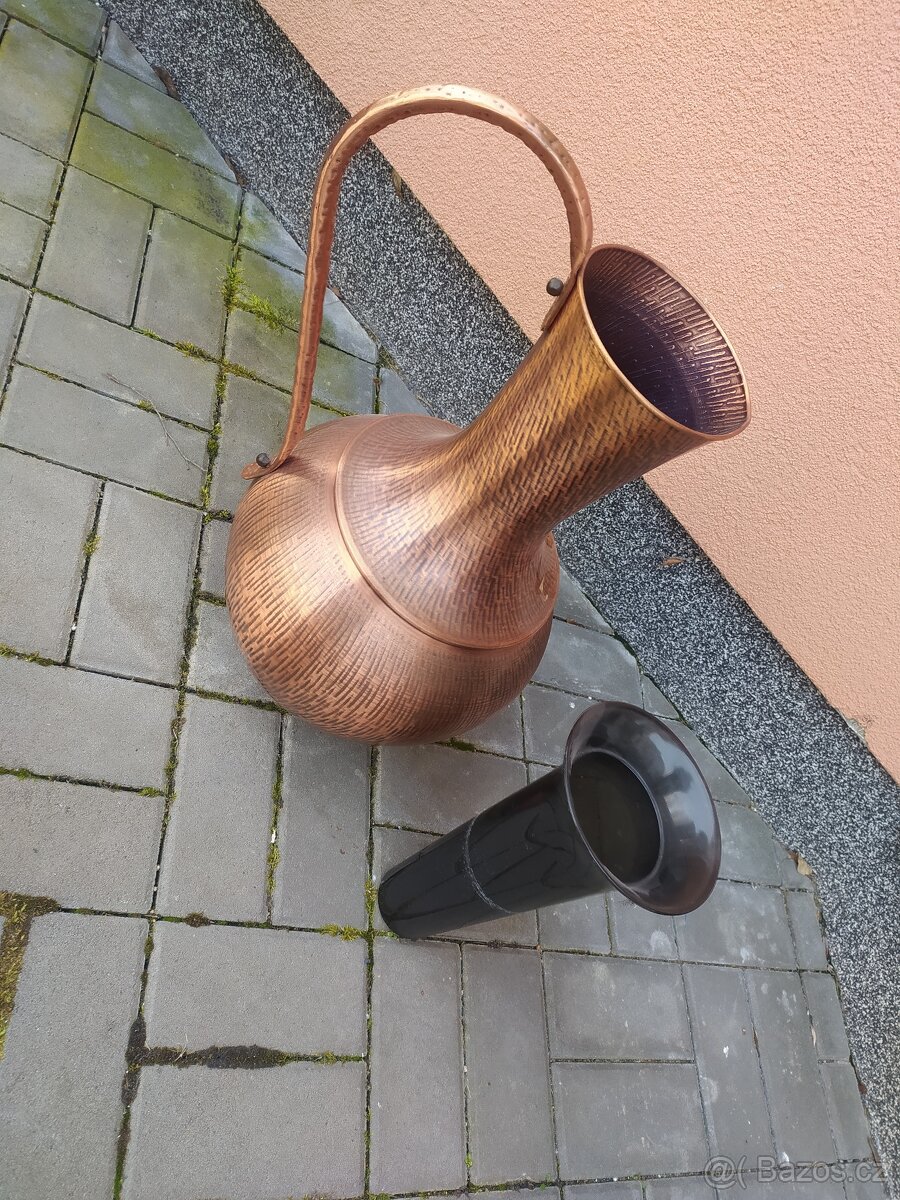 MĚDĚNÝ DŽBÁN NA KVĚTINY - 3