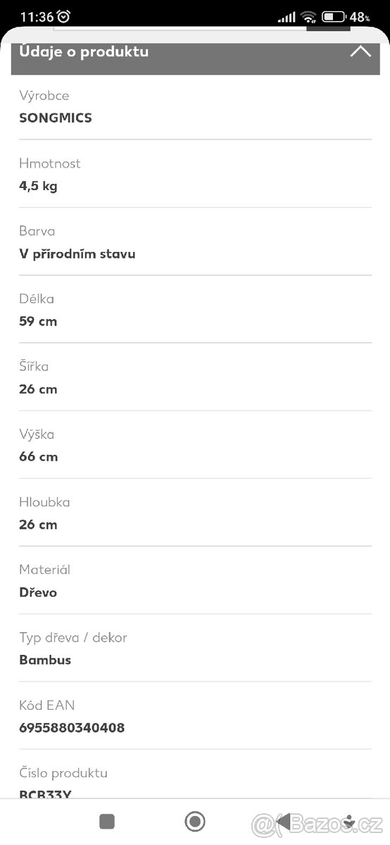 Koupelnová polička z bambusu - 3