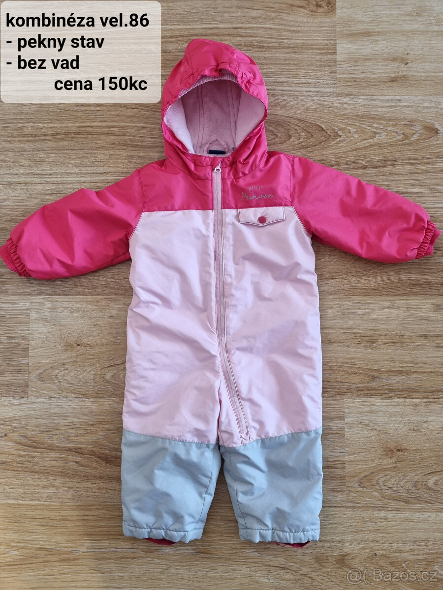 dětské bundy, kombinéza a vesta vel. cca 86/92 - 3