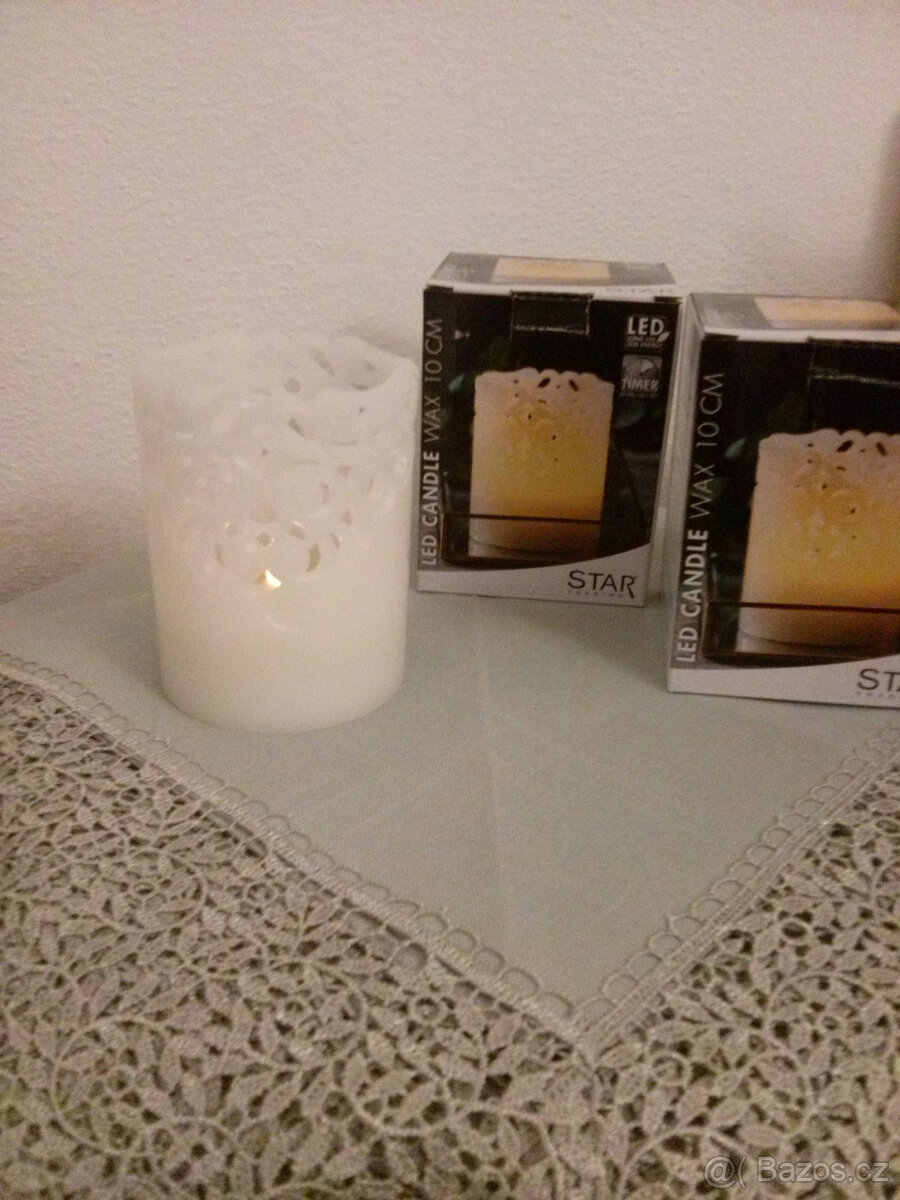 LED ZDOBENE SVICE CLARY S KRAJKOV.VZOREM- SADA 2Ks - 3