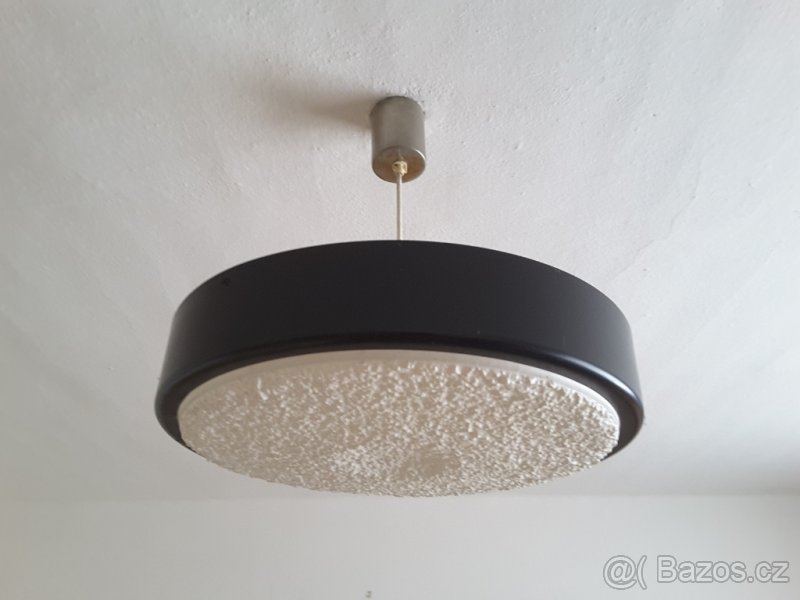 Lustr 70. léta - bílo+černý, unikát - 3