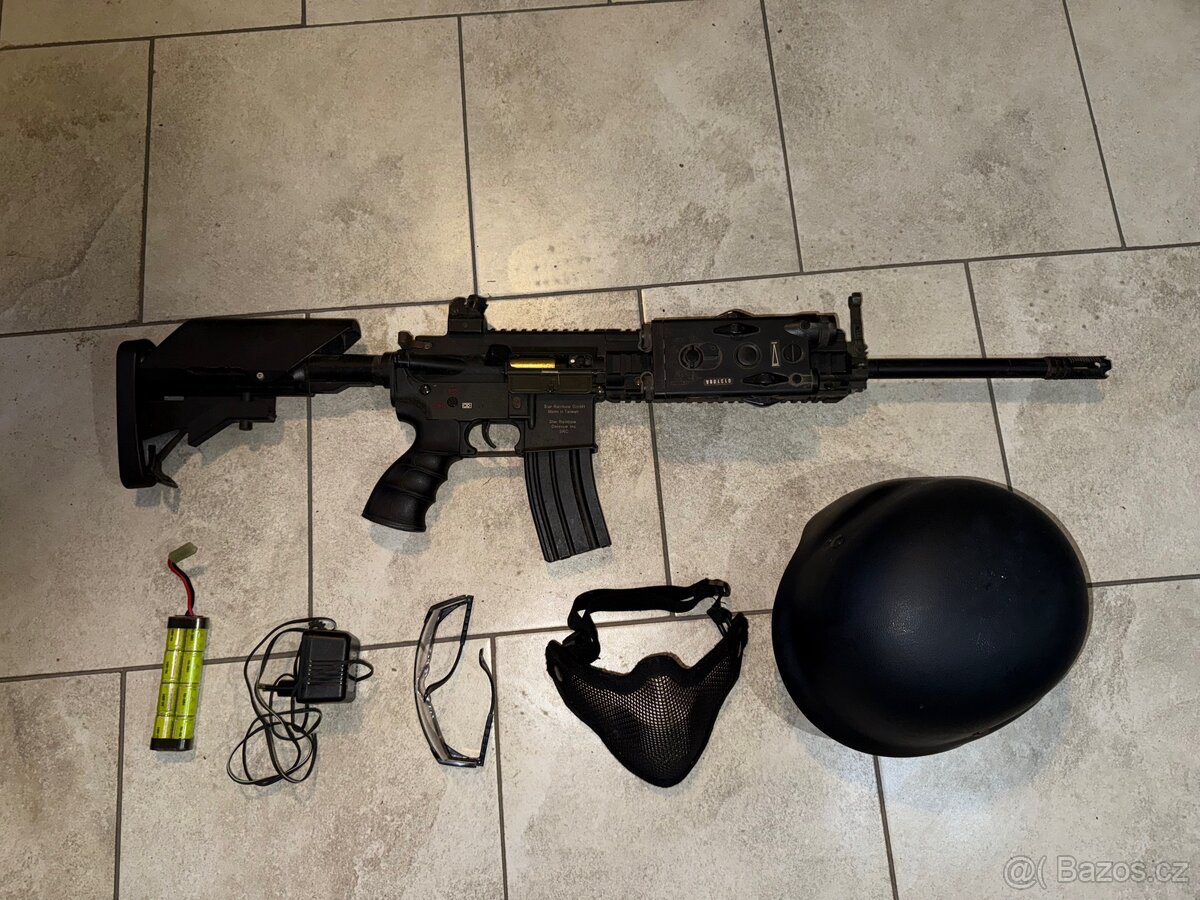 Airsoft AR, M4, HK AEG samopal plus vybaveni - 3