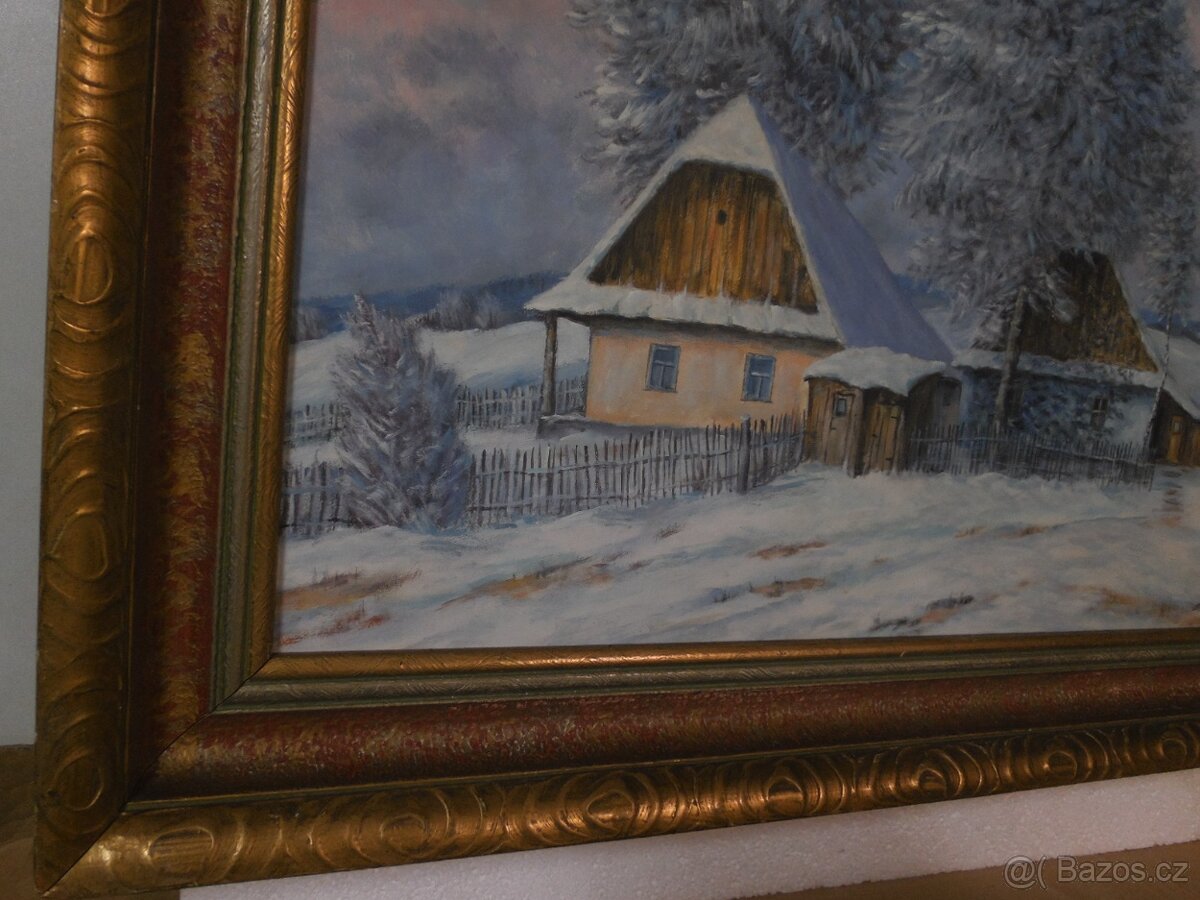 Obrovský obraz zima na Křižánkách + další obrazy - 3