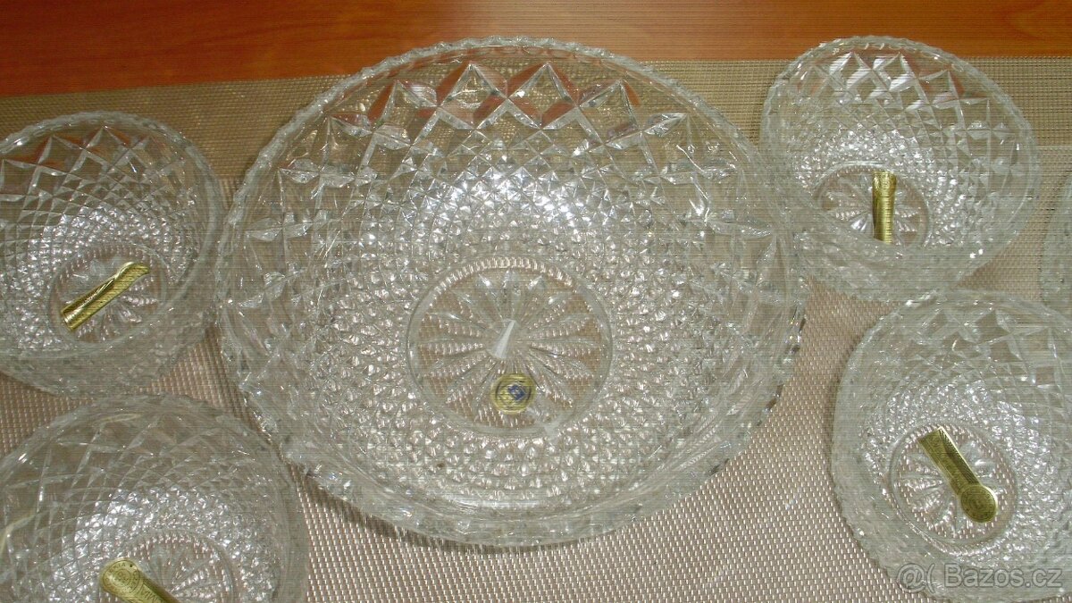 BOHEMIA LEAD CRYSTAL SADA MISEK 6+1 - 3