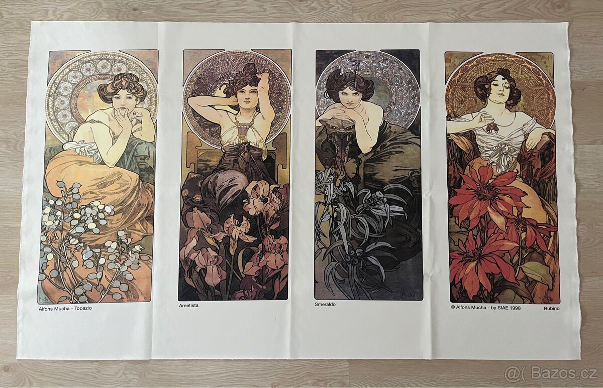 Bavlněný panel Alfons Mucha - 3