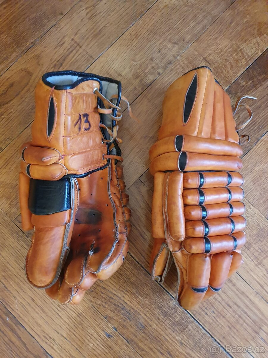 Retro hokejové rukavice - 3