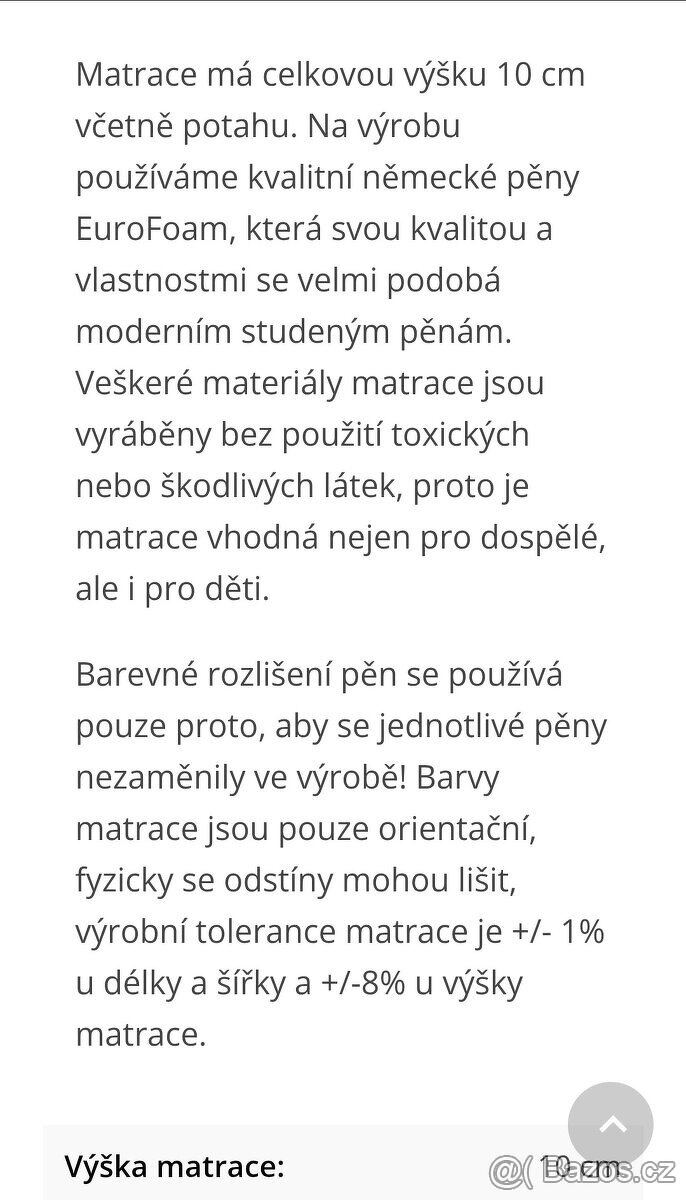 Matrace 200x90x10 - 3