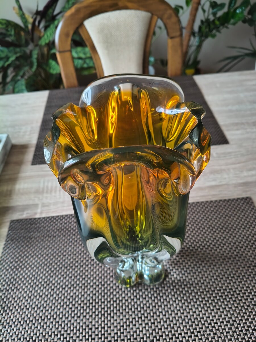 Váza hutní sklo - 3