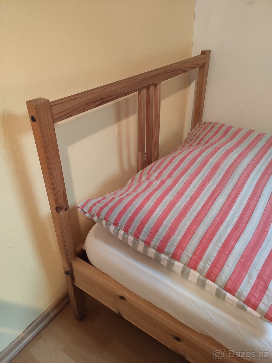 Dřevěná POSTEL + ROŠT 90 x 200 cm - 3