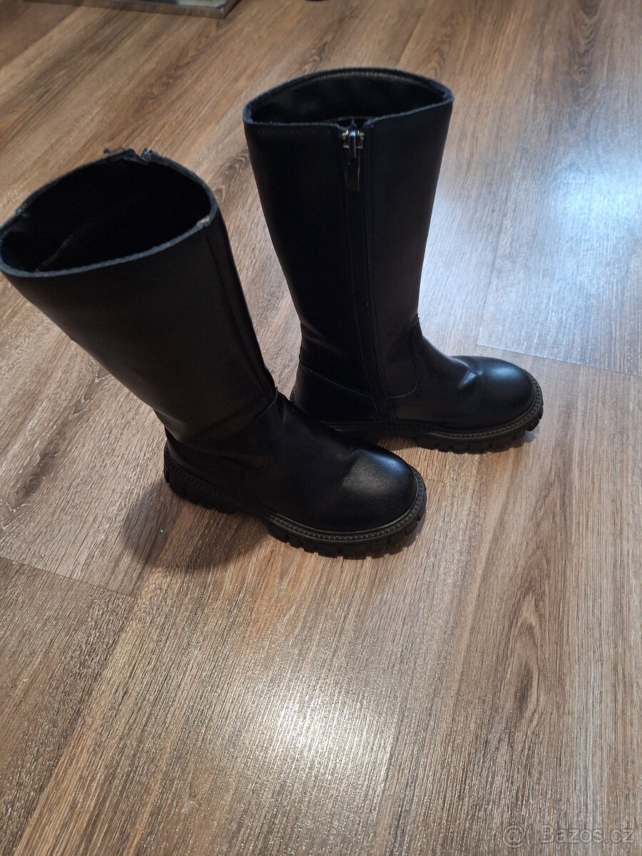 Černé dívčí kozačky - 3