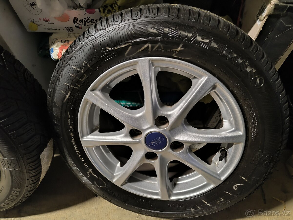 Alu kola FORD Fiesta 4x108 r15 Originál,zim.pneu94%+TPMS - 3