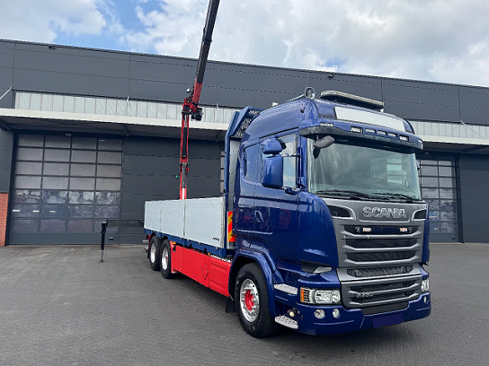 Scania R730 6x2 - valník s hydraulickou rukou Palfinger