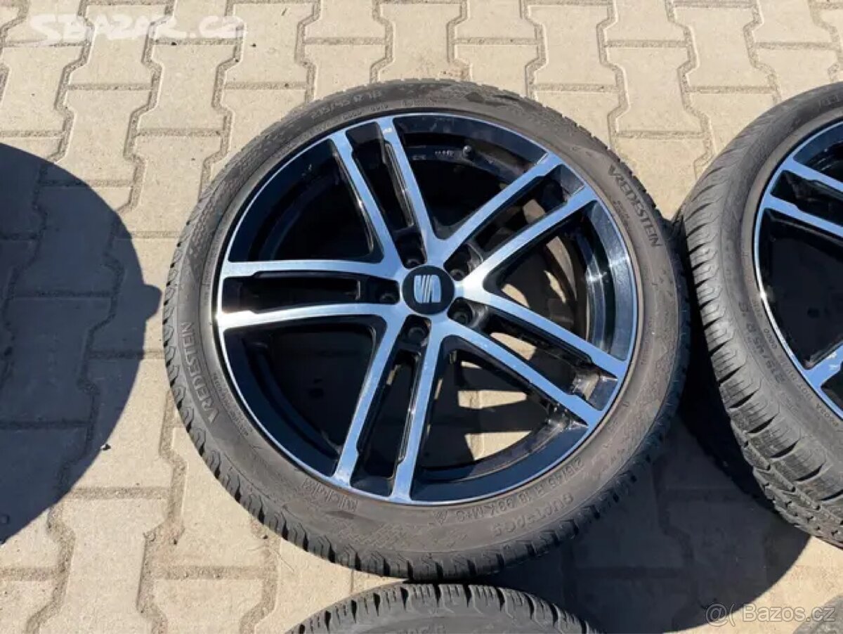4x al kola 5x100 18 + pneu celoroční 215/45 R18 - 3
