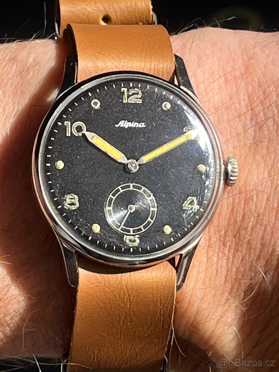 Vojenske hodinky Alpina / top cerny ciselnik 🤩 - 3