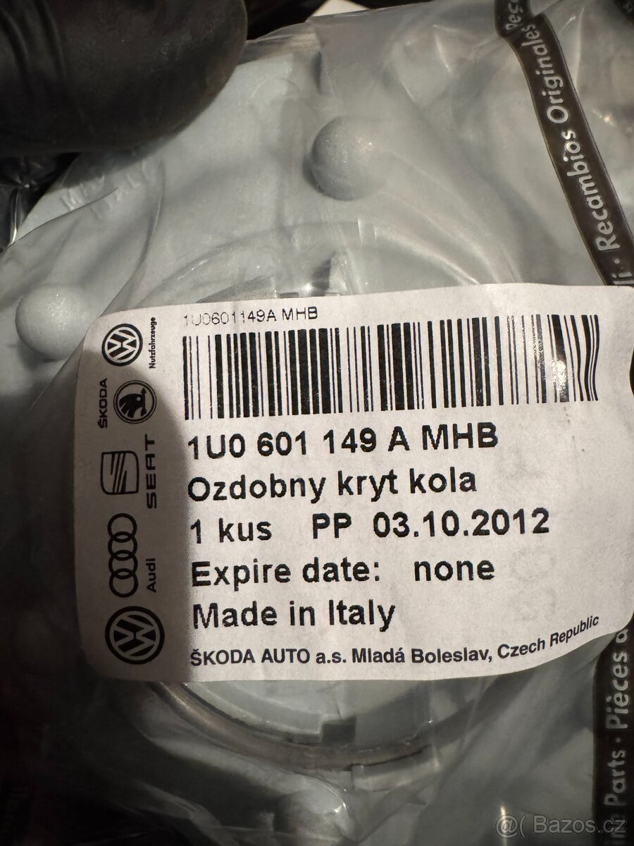 4ks nových středových pokliček Škoda Octavia - 3