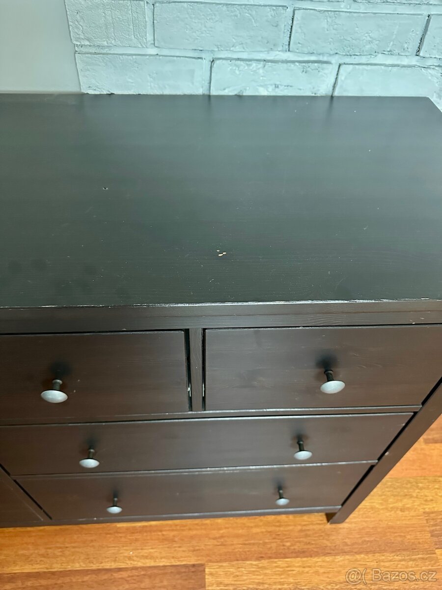 komoda IKEA Hemnes černo hnědá - 3