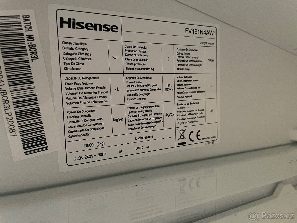 Šuplíkový mrazák HISENSE - 3