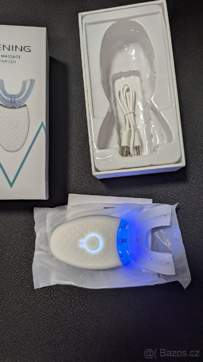 Elektrický kartáček ve tvaru U WingFly bílá - 3