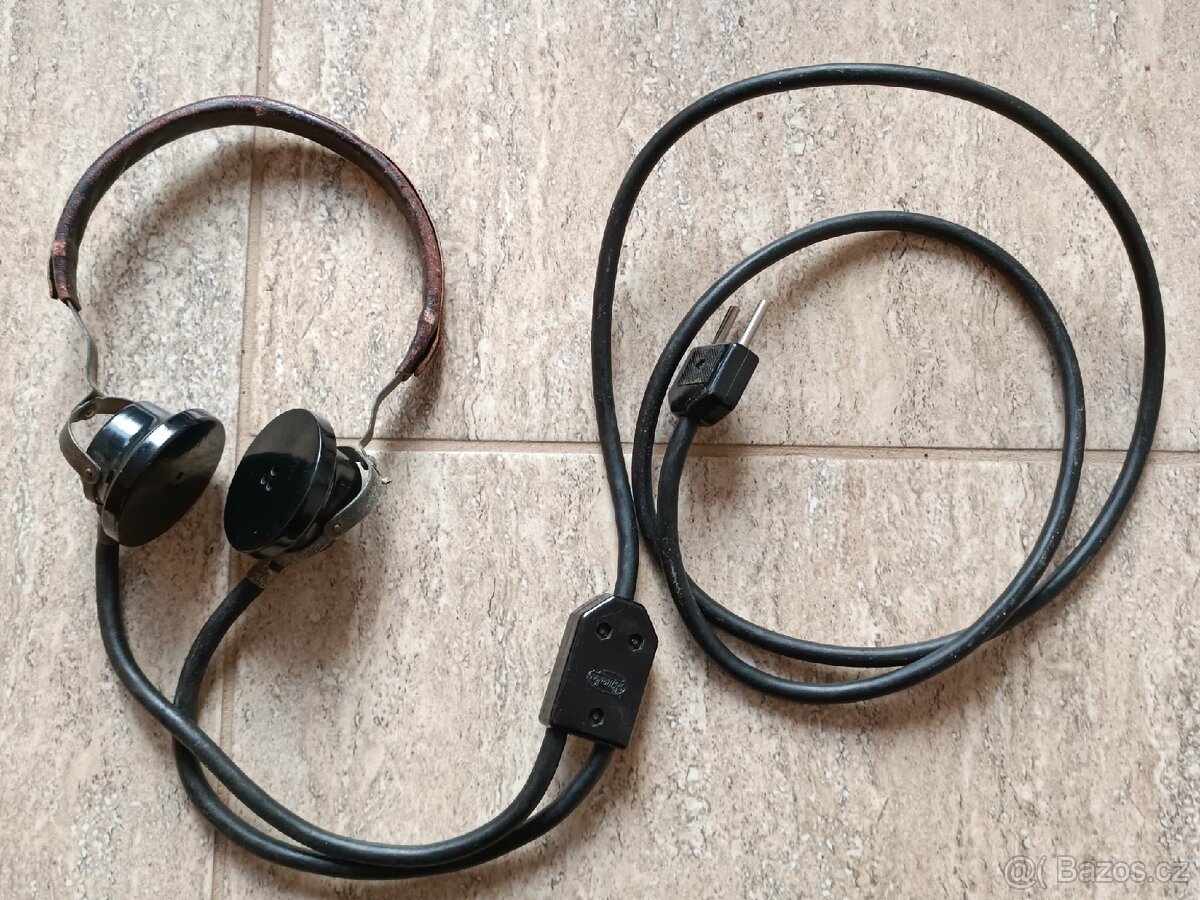 bakelitové sluchátka Tesla - 3