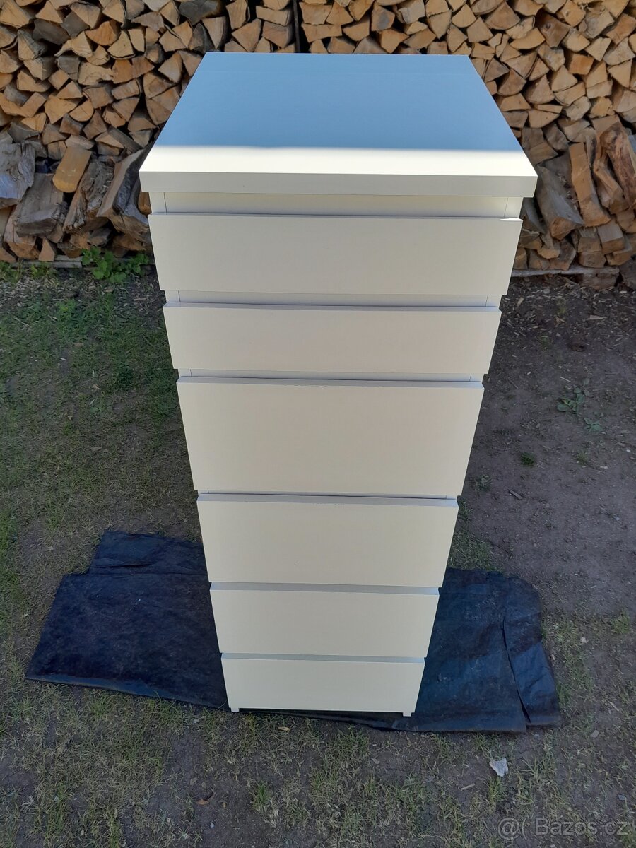 Ikea komoda Malm se zrcadlem bílá - 3