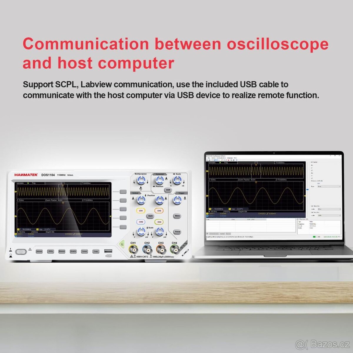 digitální osciloskop Hanmatek DOS1104 - 3