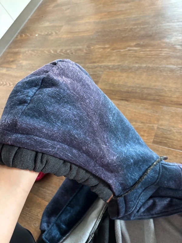 Dámská modrá delší mikina na zip s kapucí, vel. S/M - 3